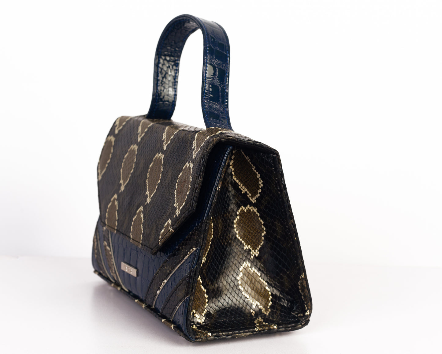 Midnight Blue NIYA | Croc and Snake skin